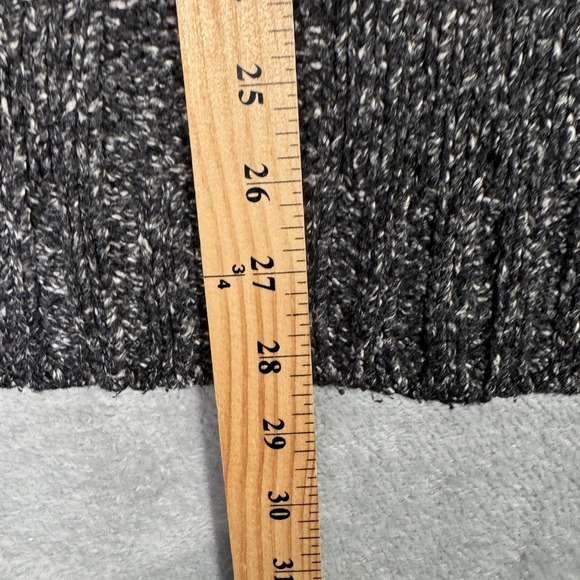 Vintage Avirex Sweater Mens Large Gray Marled Cable Knit Varsity Spell Out 90s - Picture 6 of 10